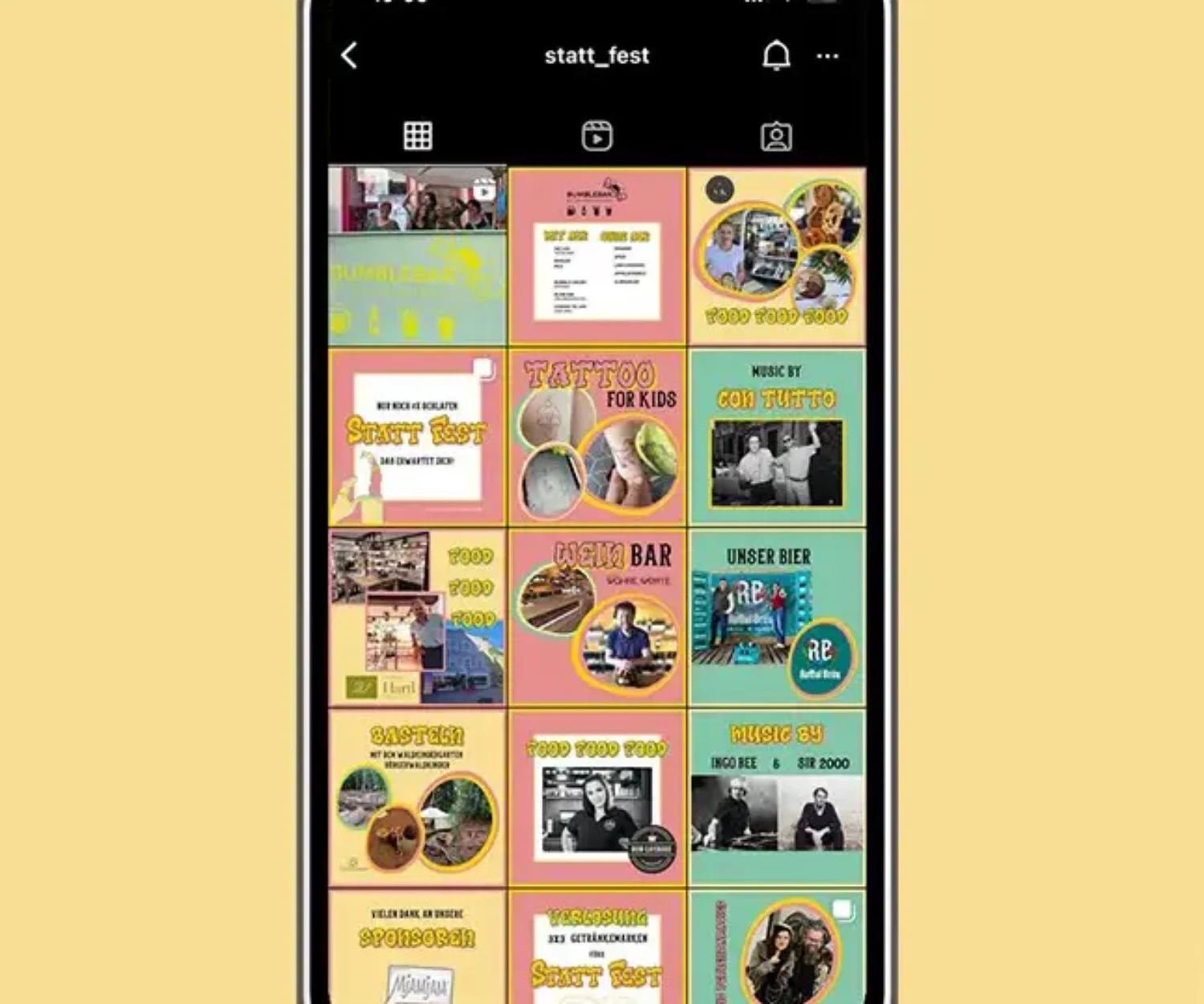 Instagram Feed Design für das Statt Fest in Eggenfelden – visuelle Eventkommunikation und Social Media Betreuung durch Bumblehouse